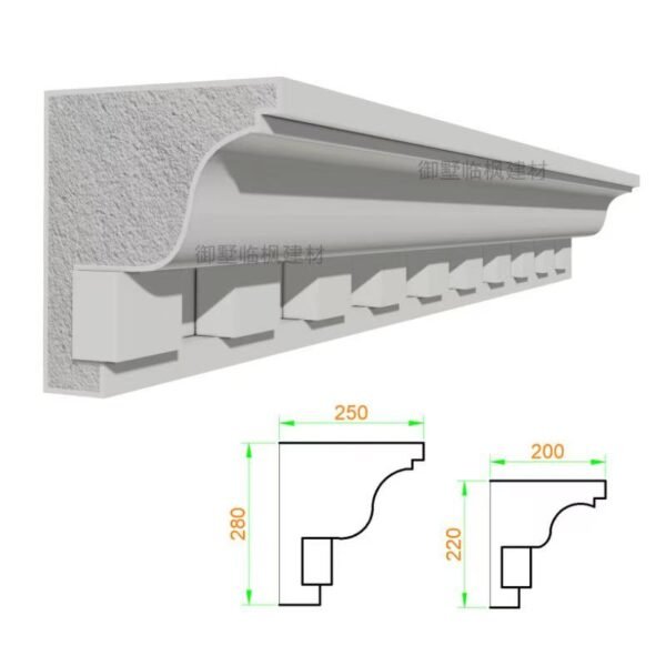 EPS Foam Dentil Trim Custom European Architectural Facade Line