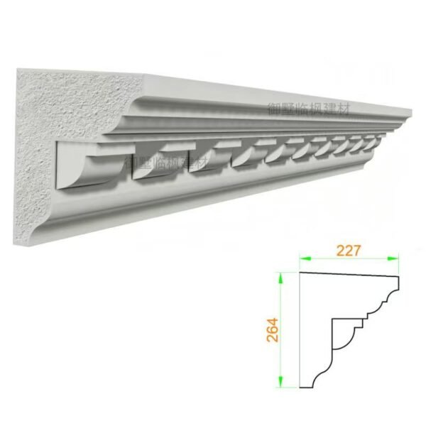 French Style EPS Dentil Moulding for Exterior Villa Decoration