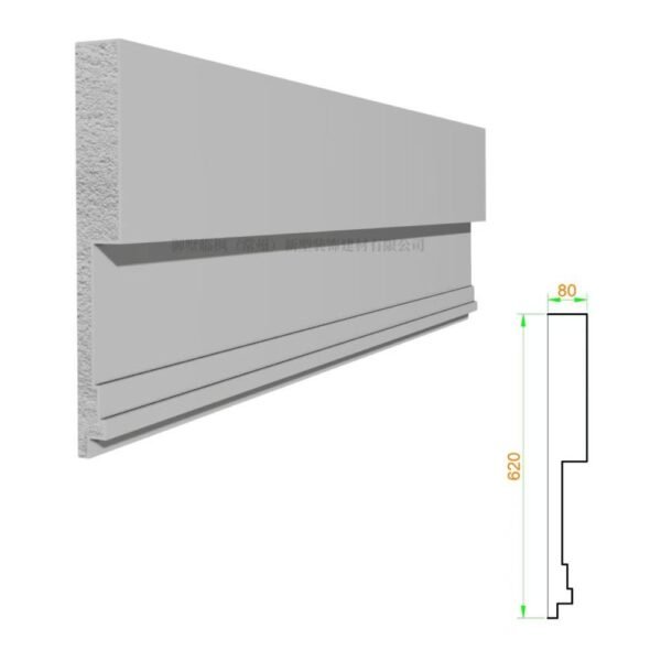 Exterior wall EPS trim for residential building