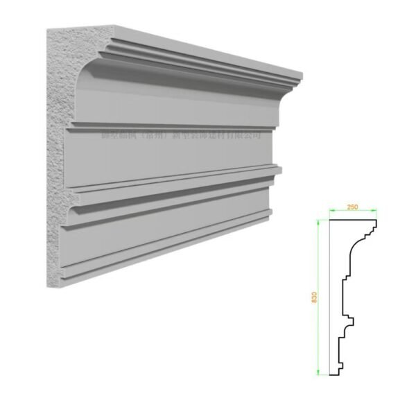 Weather resistant EPS moulding for outdoor