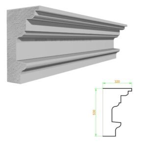 Custom EPS foam molding for building facade